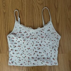 SHEIN small cropped flower tank top